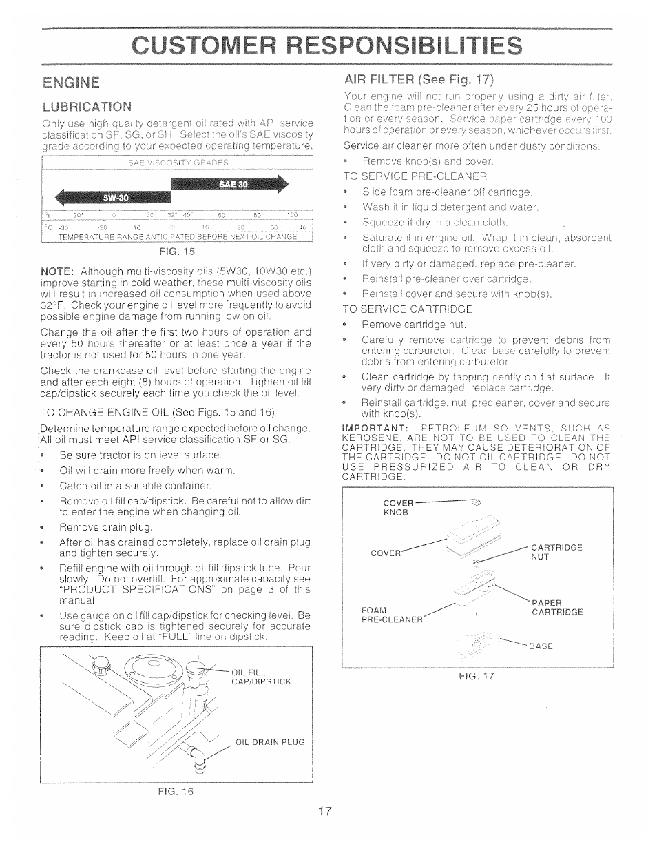 Cmiom¥fí rfsponsibii !t*fs, Engine, Cmiom¥fí | K c a | Poulan 157257 User Manual | Page 17 / 48