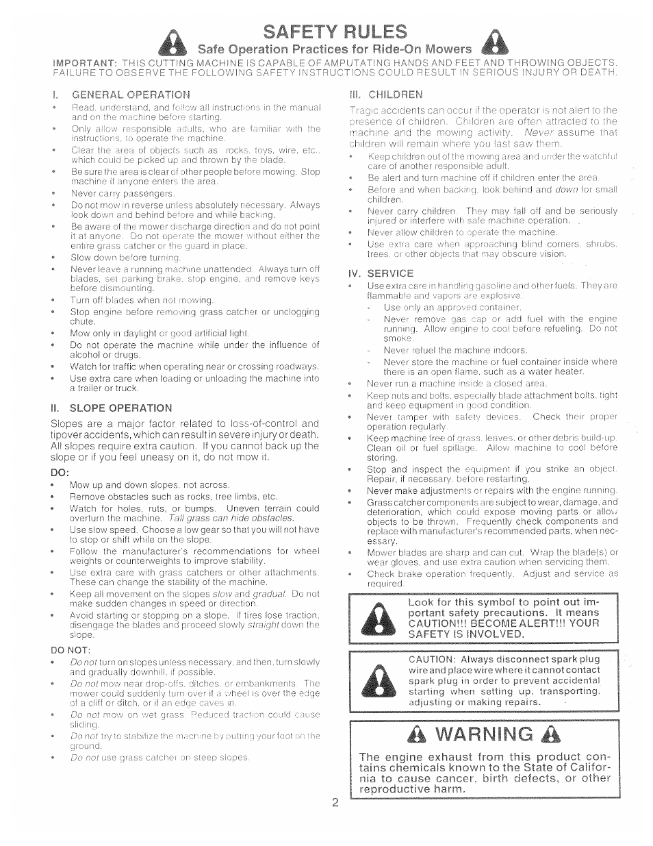Safety ri, Warning, Ration practices fc | If rjcif | Poulan 157257 User Manual | Page 2 / 48