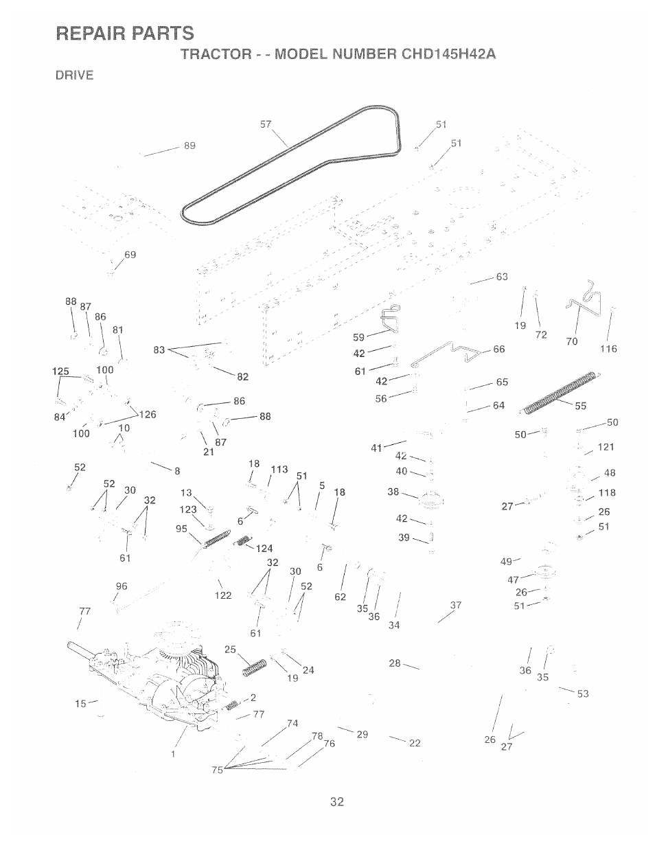 Repair parts | Poulan 157257 User Manual | Page 32 / 48