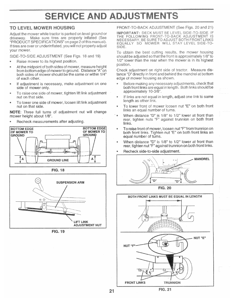 Го level mower housìnc | Poulan 160462 User Manual | Page 21 / 50