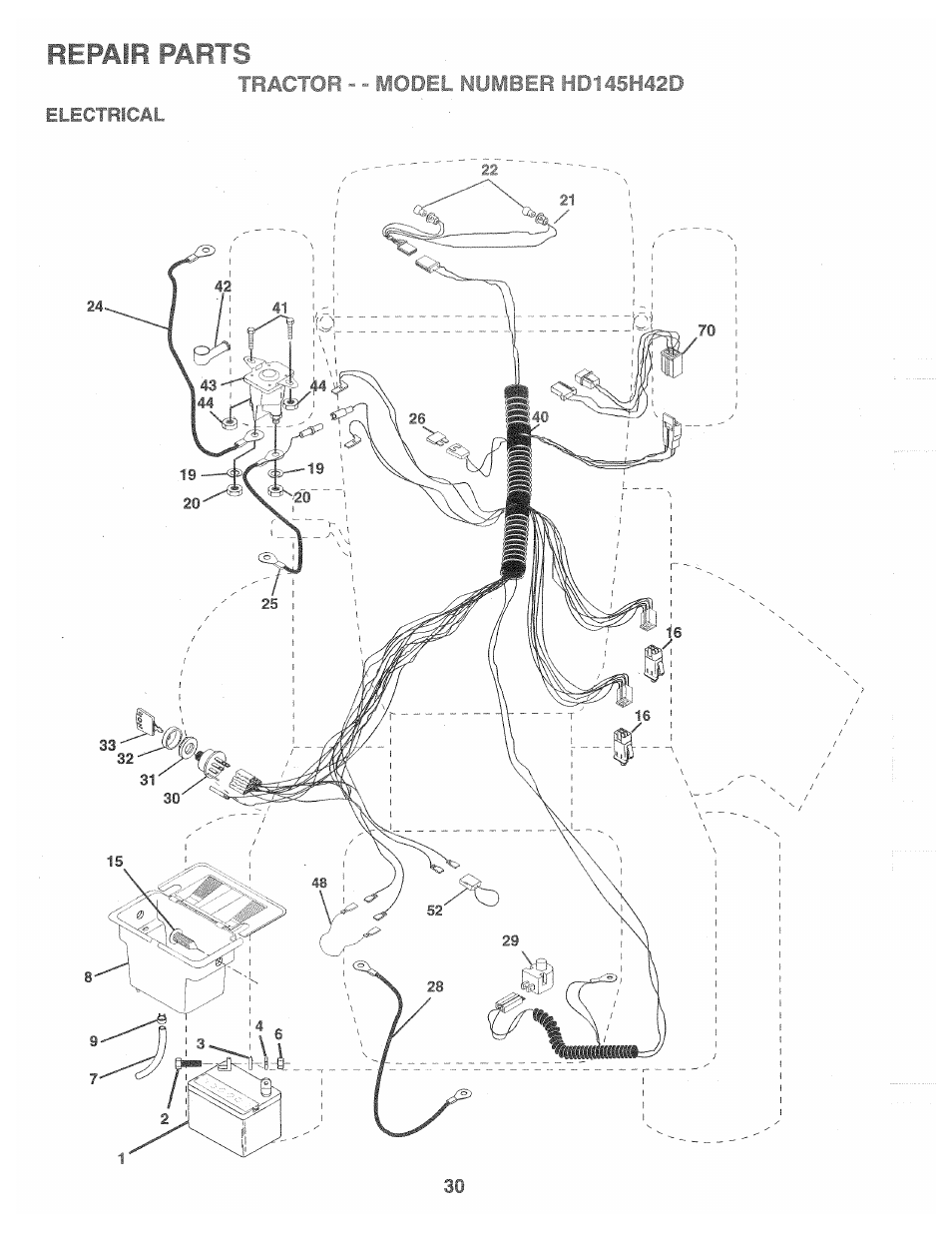 Repair parts | Poulan 160462 User Manual | Page 30 / 50