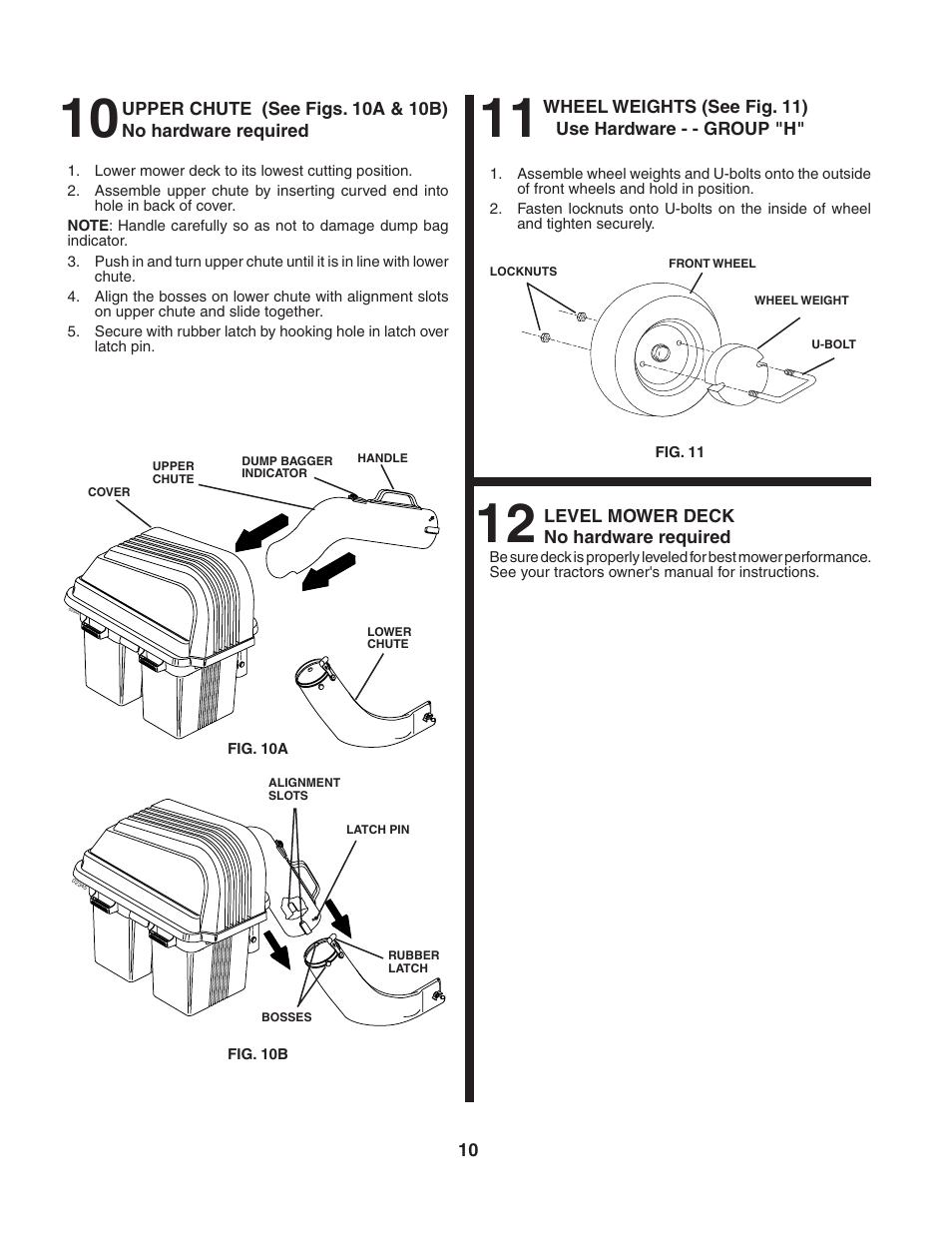 Level mower deck no hardware required | Poulan CR38C User Manual | Page 10 / 15