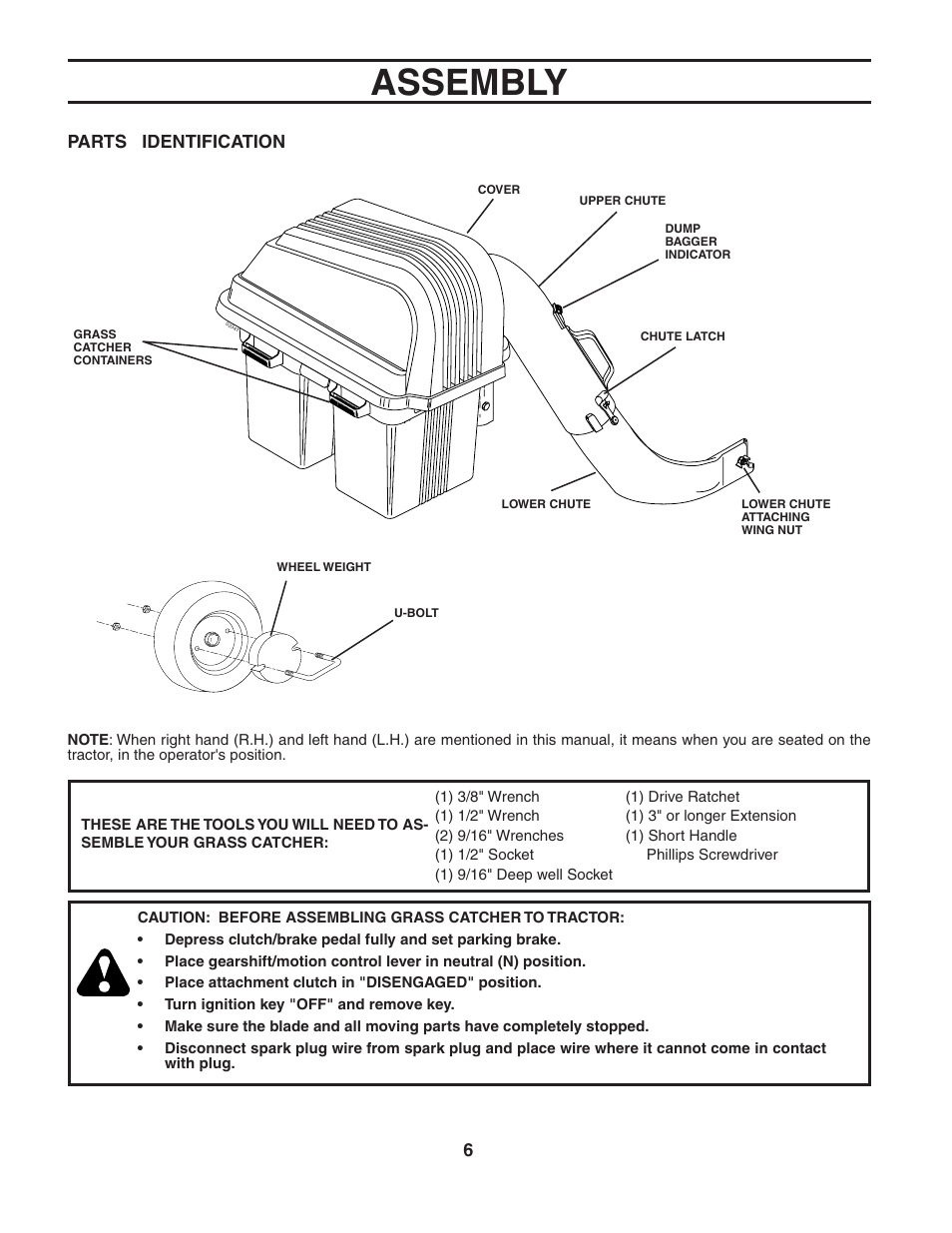 Assembly, Parts identification | Poulan CR38C User Manual | Page 6 / 15