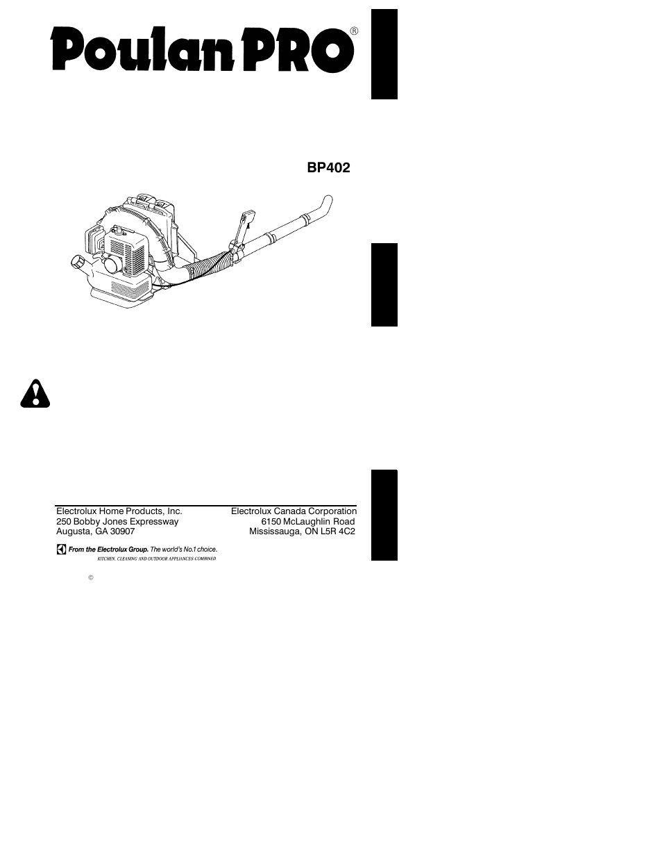 Poulan 530088412 User Manual | 9 pages