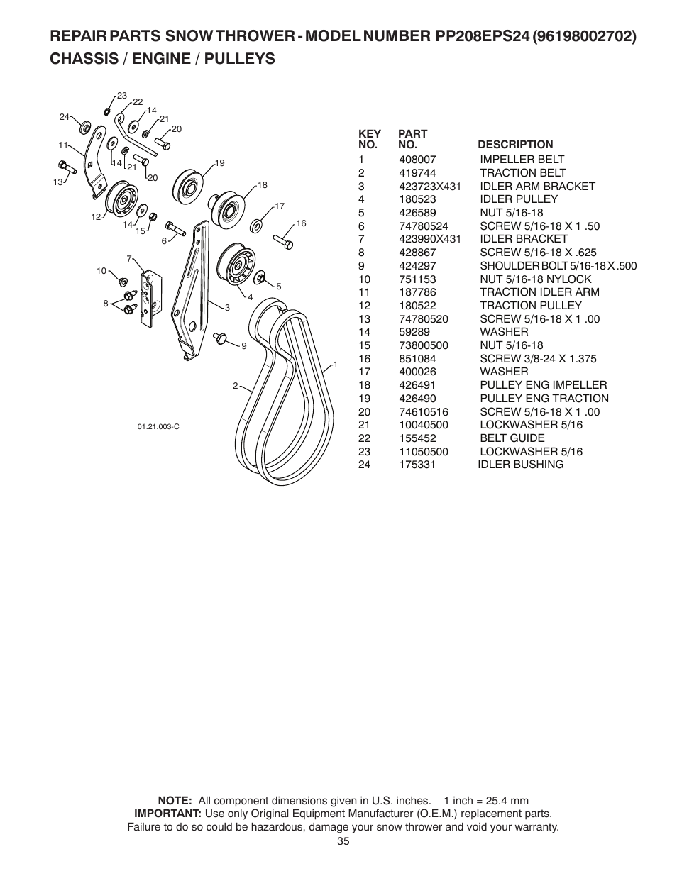 Poulan 435999 User Manual | Page 35 / 40