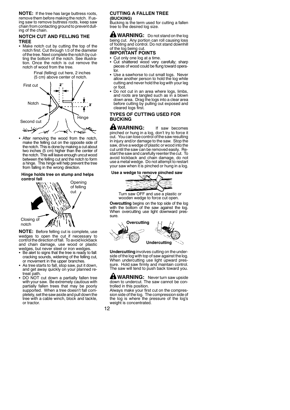 Warning | Poulan Pro PP3816AV User Manual | Page 12 / 20