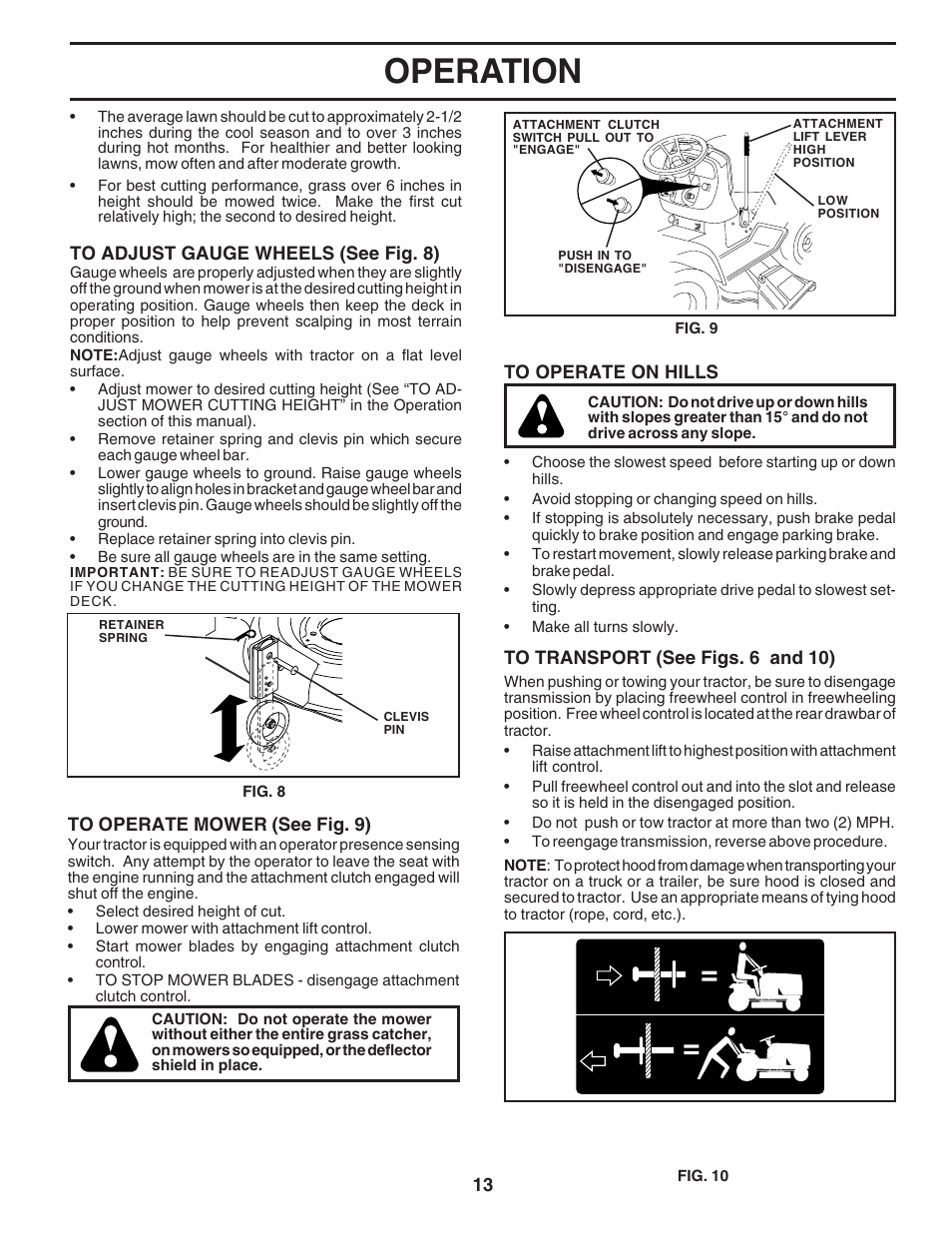 Operation | Poulan 183284 User Manual | Page 13 / 48