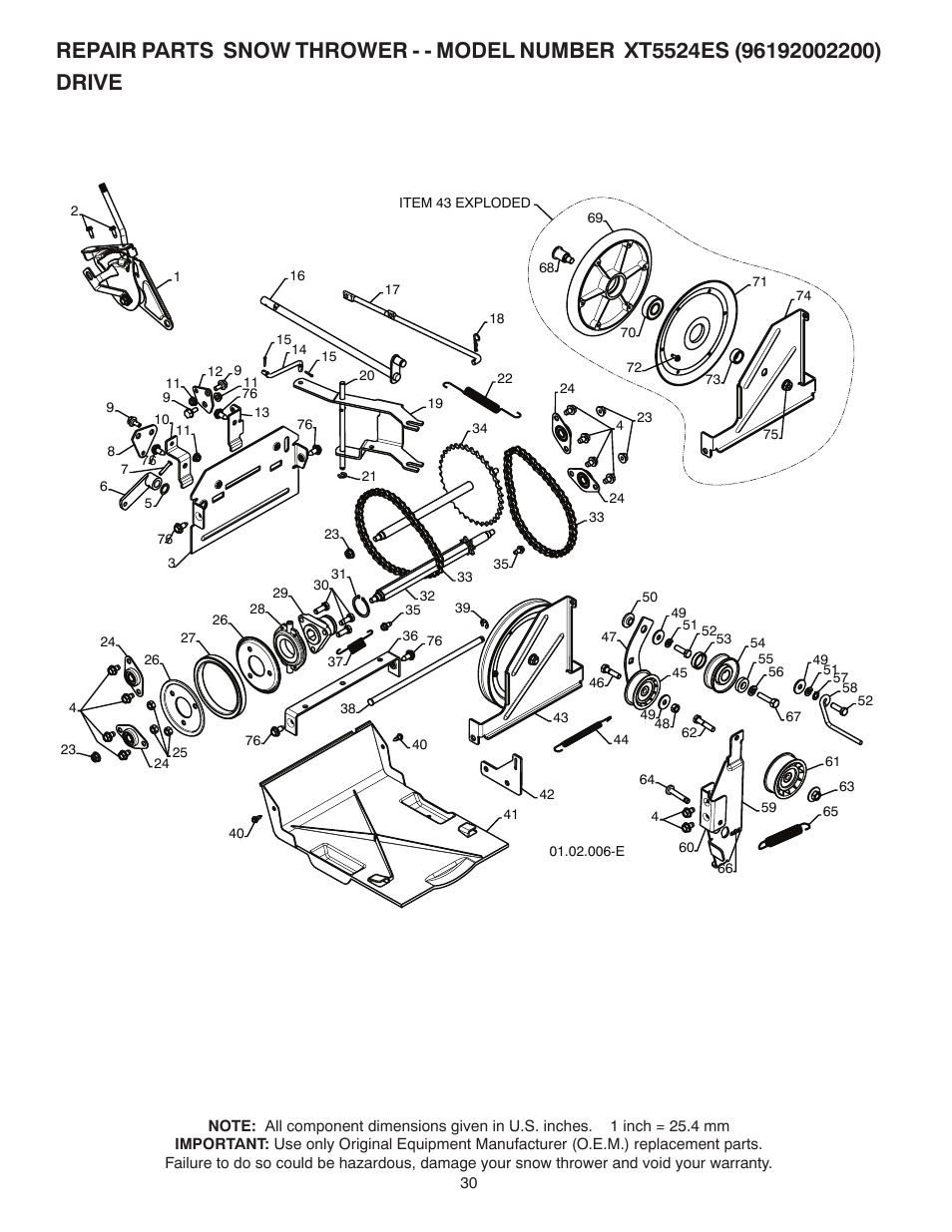 Poulan 96192002200 User Manual | Page 30 / 40