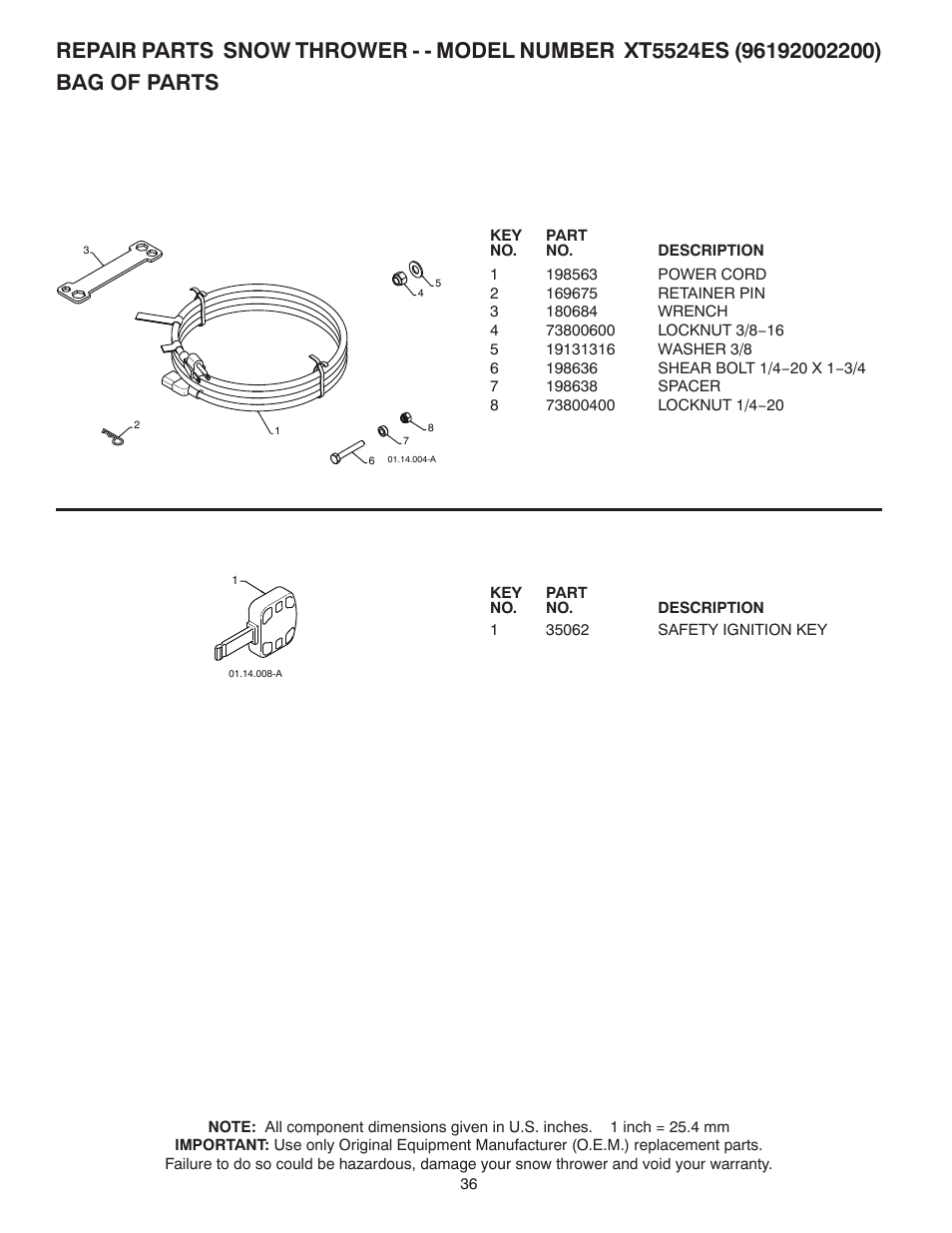Poulan 96192002200 User Manual | Page 36 / 40