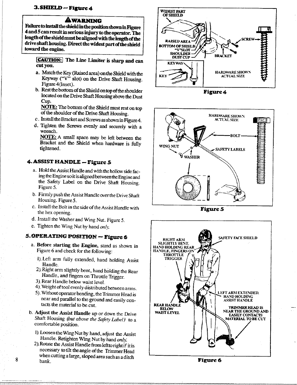 Shield ~ ficnre 4, Shield ~ ficnre 4 a, Figures | Poulan 1400T User Manual | Page 8 / 20