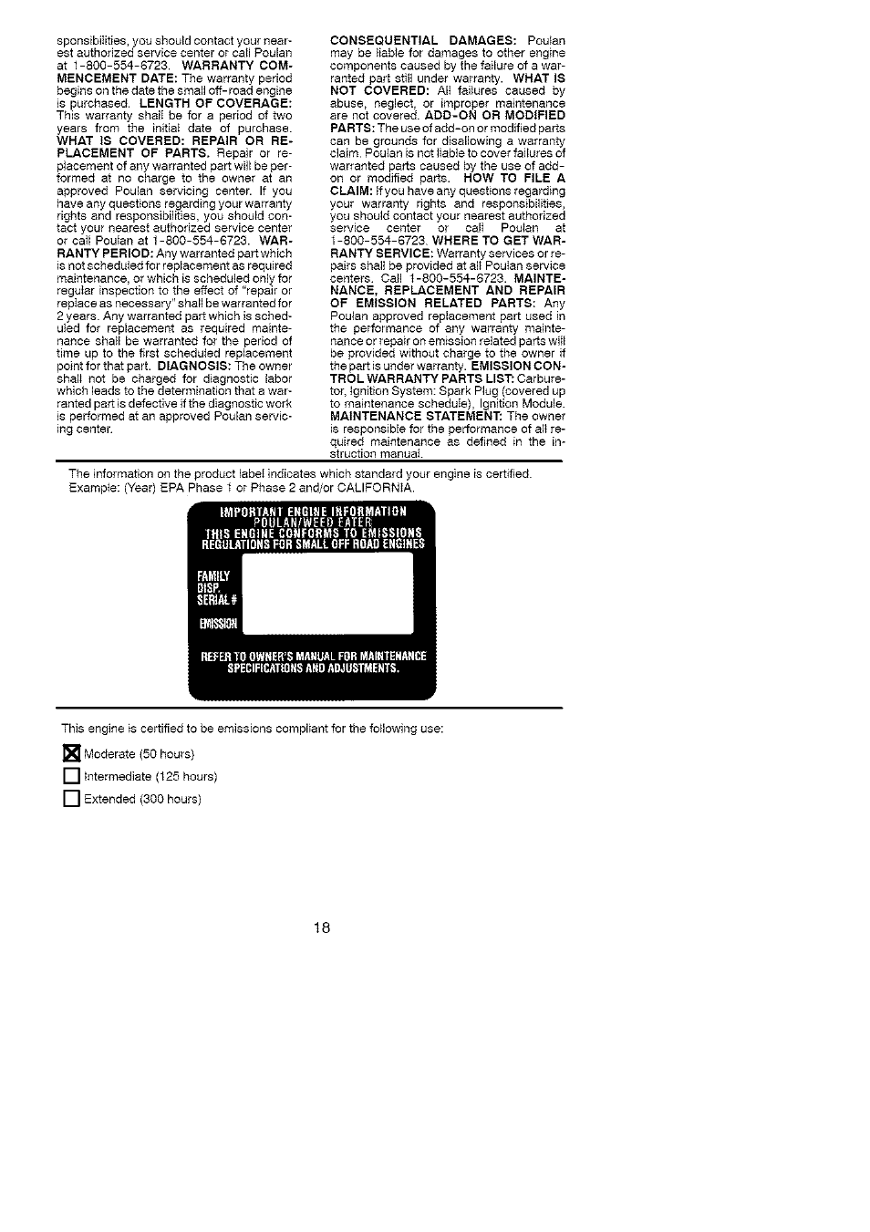 Poulan 1975 User Manual | Page 18 / 18