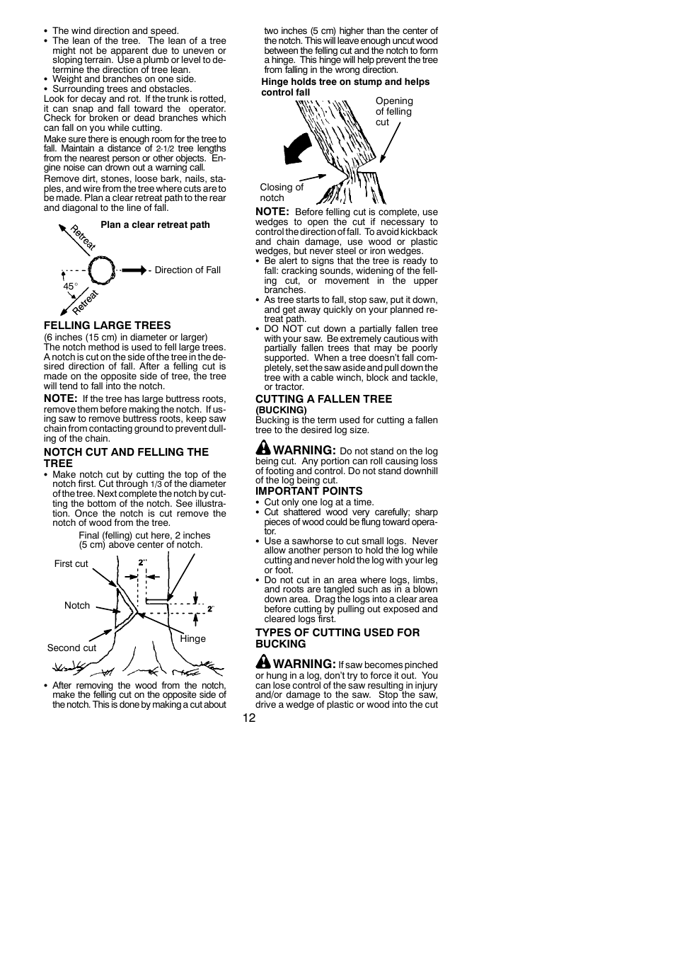 Warning | Poulan Pro PPB3416 User Manual | Page 12 / 21