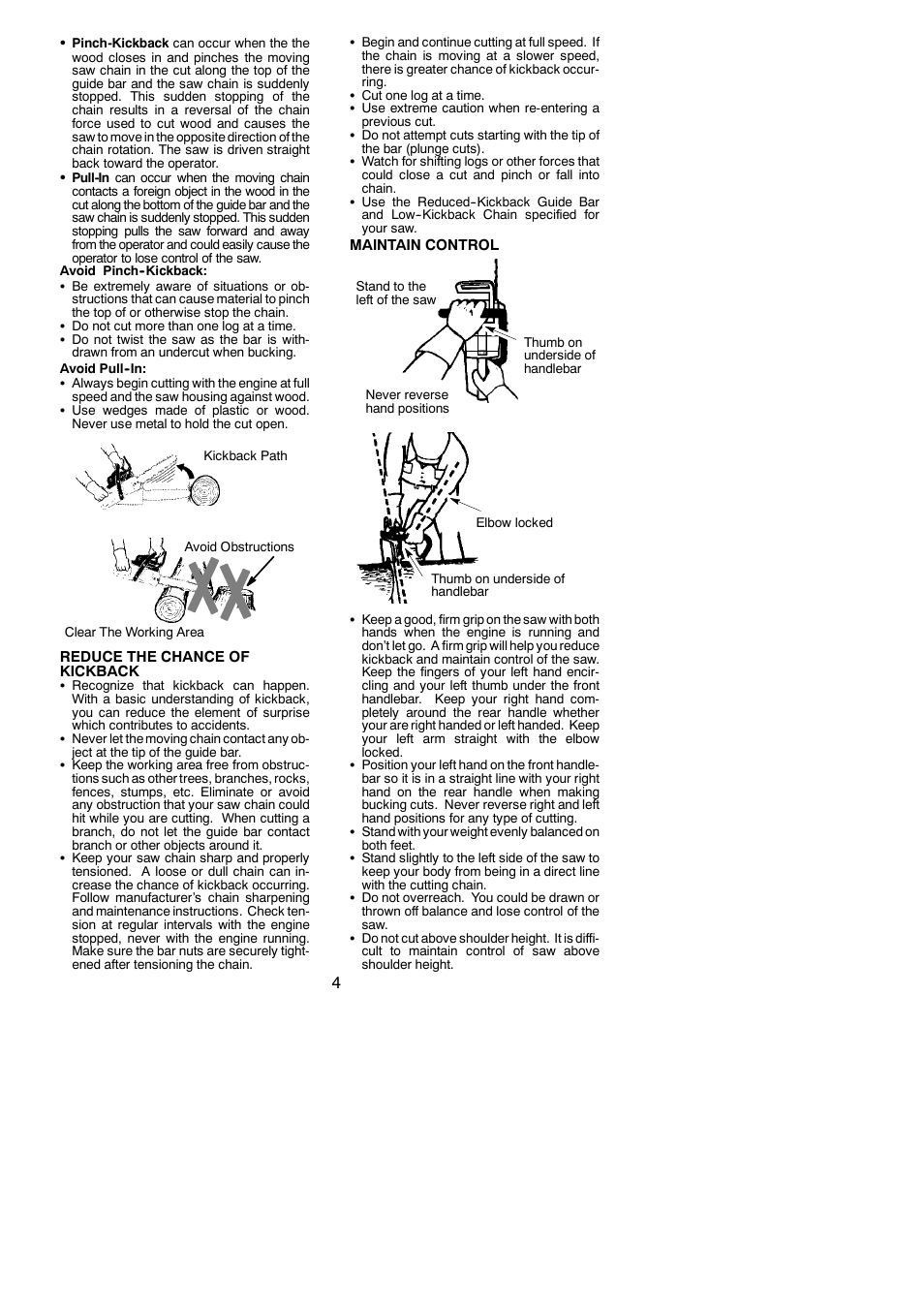 Poulan Pro PPB3416 User Manual | Page 4 / 21