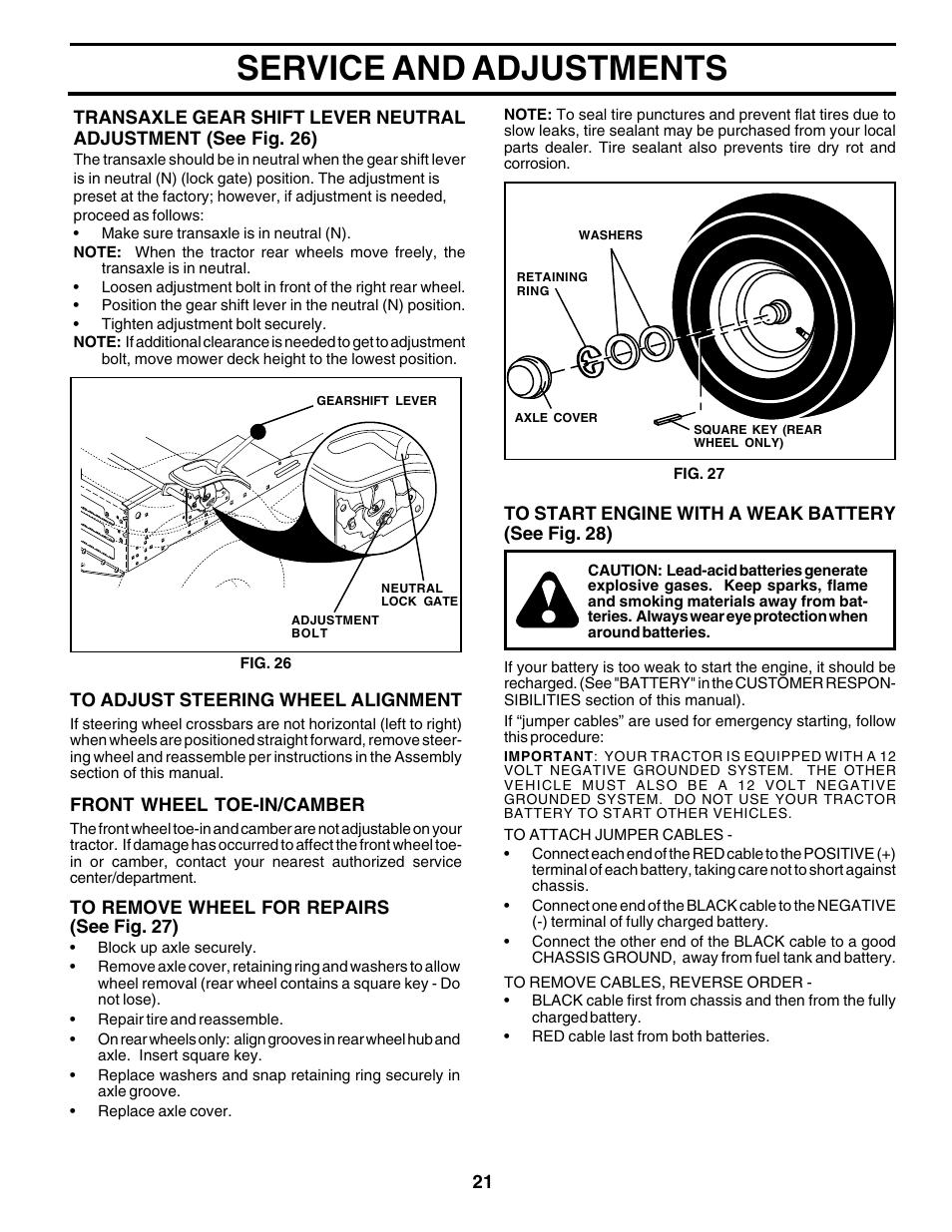 Service and adjustments | Poulan 180198 User Manual | Page 21 / 48