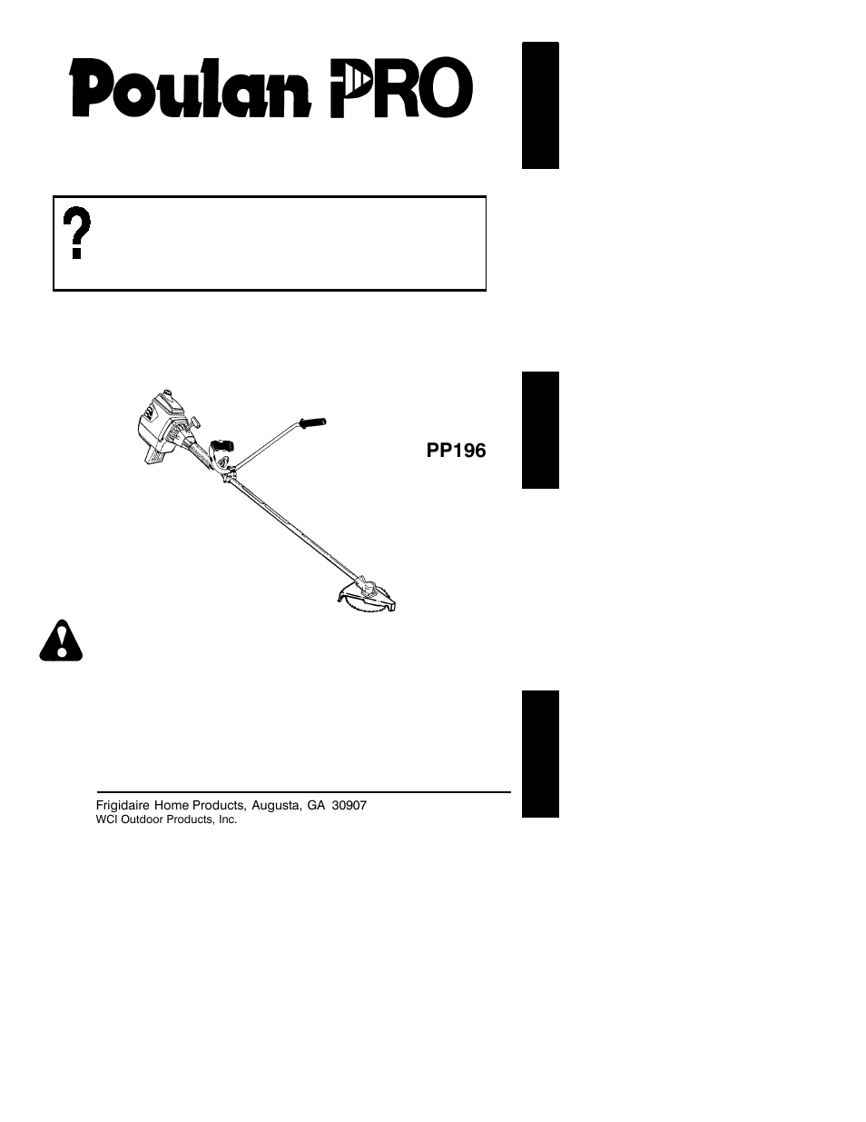 Poulan 530085855 User Manual | 12 pages