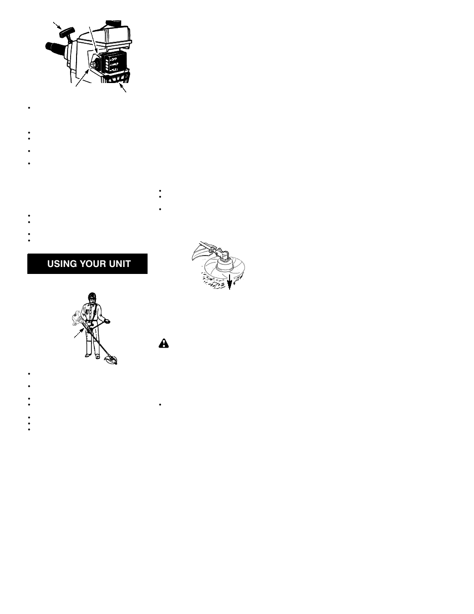 Using your unit | Poulan 530085855 User Manual | Page 8 / 12