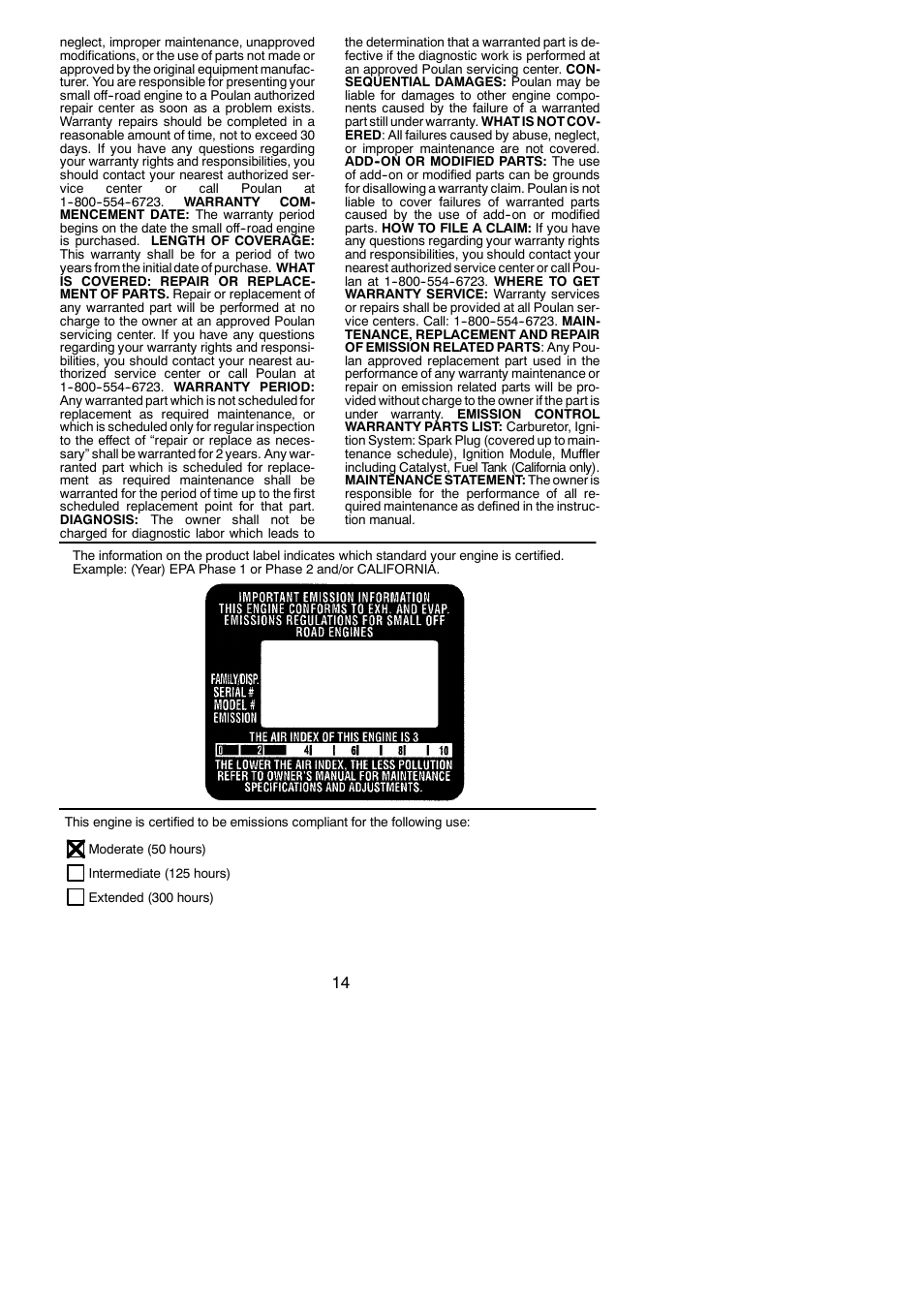 Poulan 545154718 User Manual | Page 14 / 14