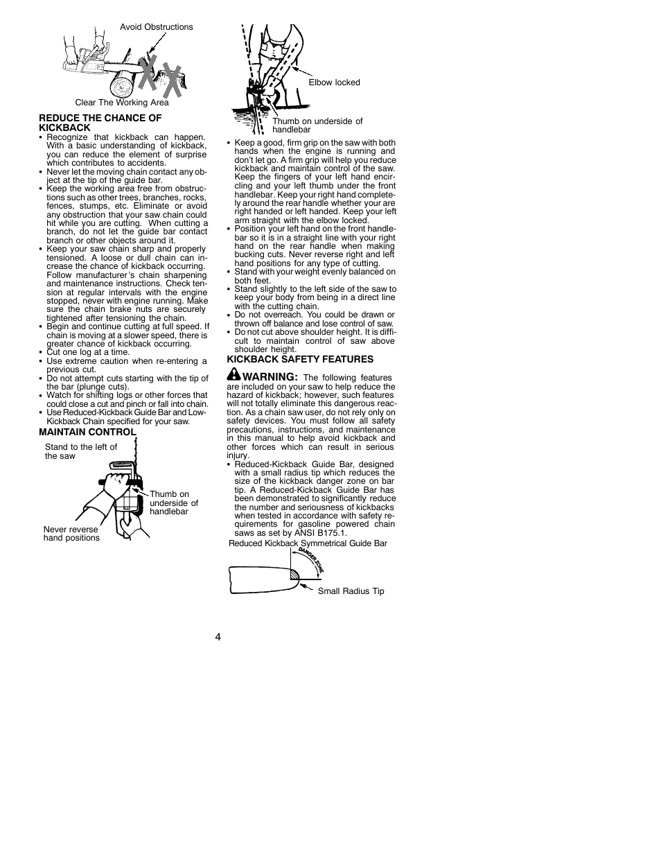 Poulan 530086536 User Manual | Page 4 / 17