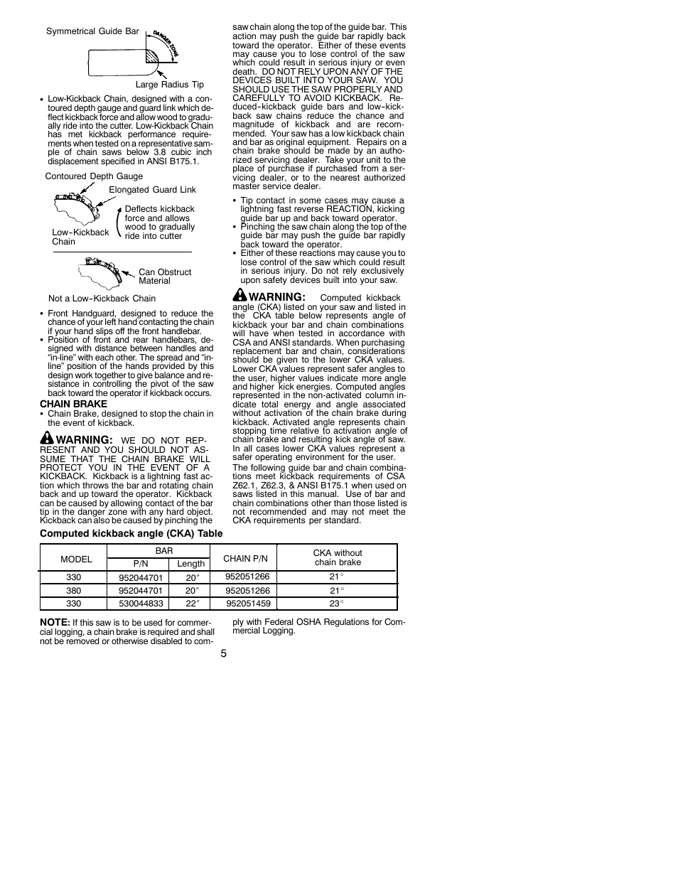 Poulan 530086536 User Manual | Page 5 / 17