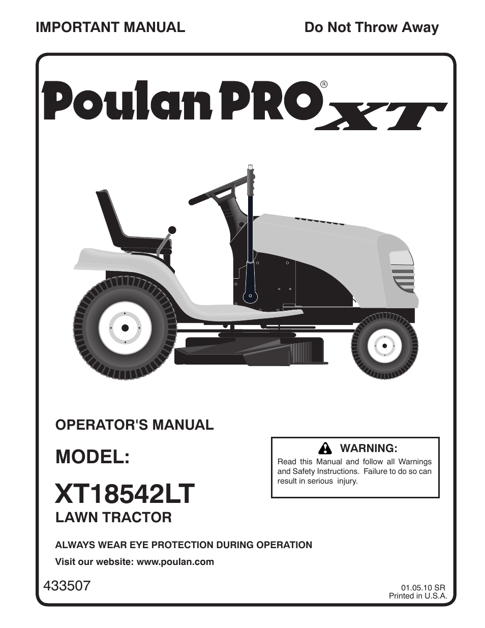 Poulan XT 433507 User Manual | 30 pages