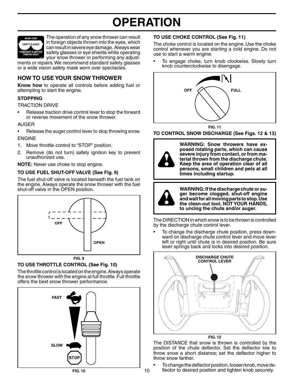 Operation, How to use your snow thrower | Poulan 192039 User Manual | Page 10 / 20