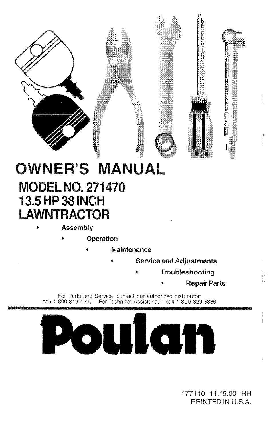 Poulan 2000-11 User Manual | 48 pages