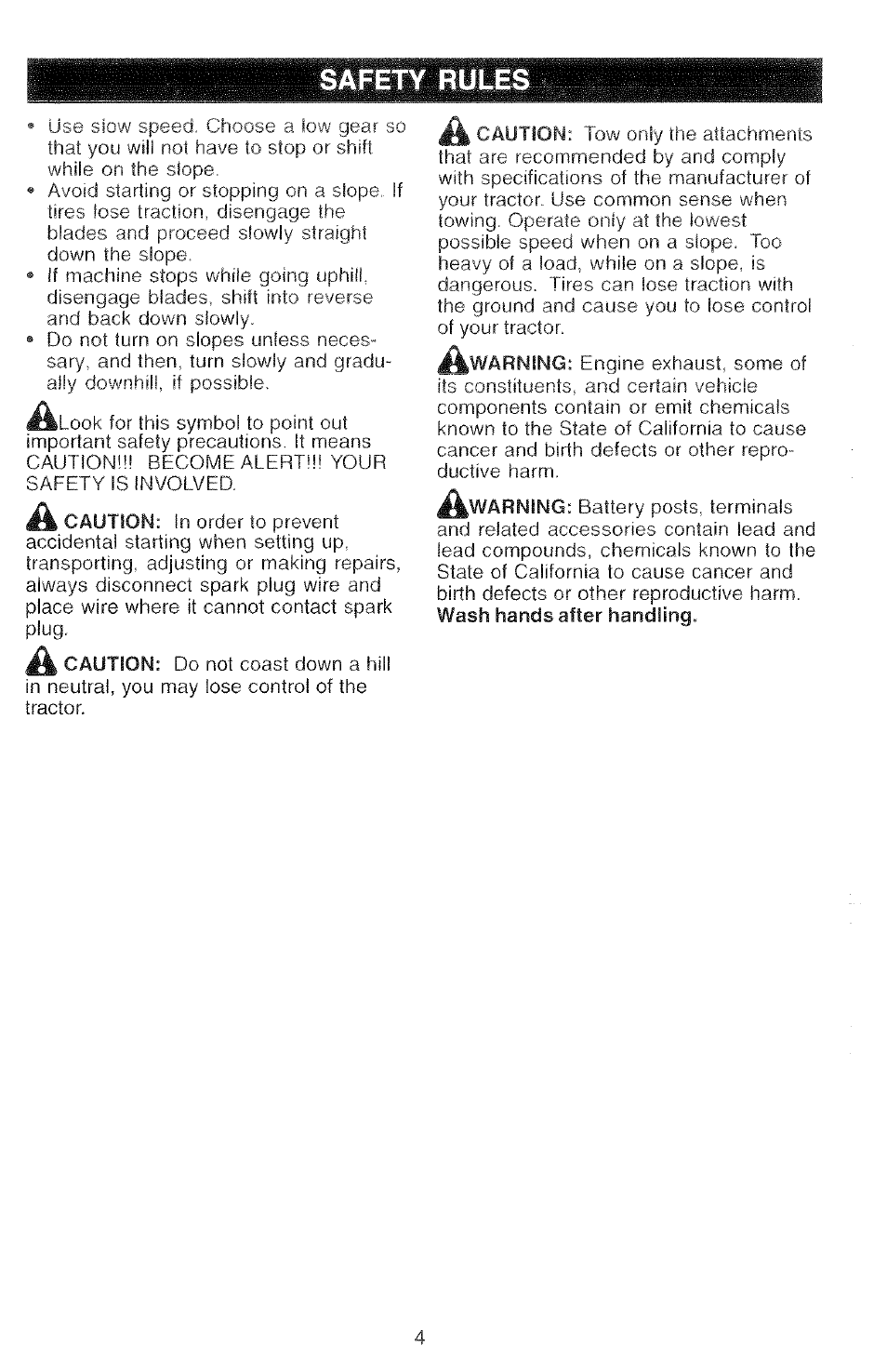 Safety rules | Poulan 2000-11 User Manual | Page 4 / 48