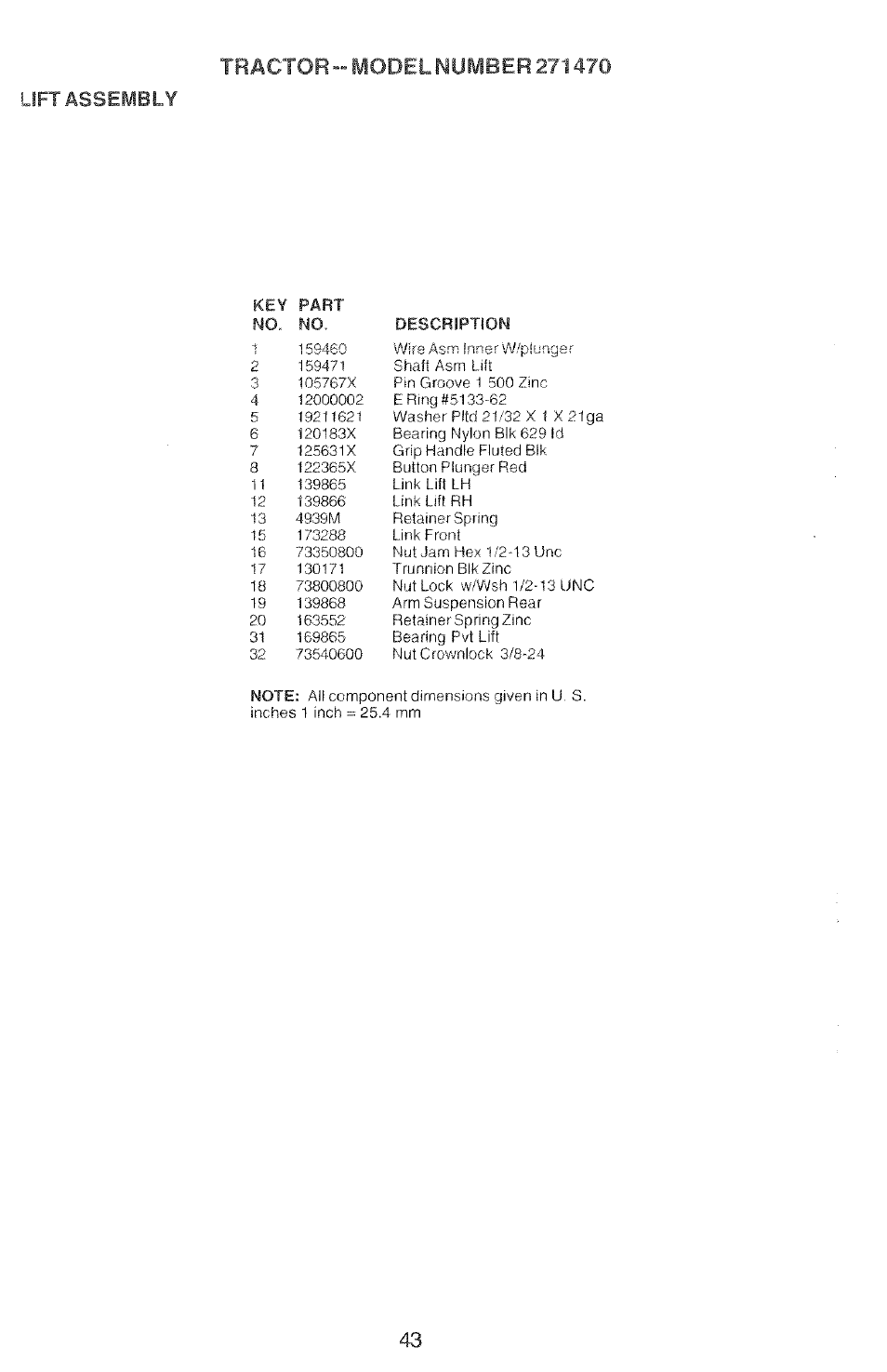 L!ft assembly | Poulan 2000-11 User Manual | Page 43 / 48