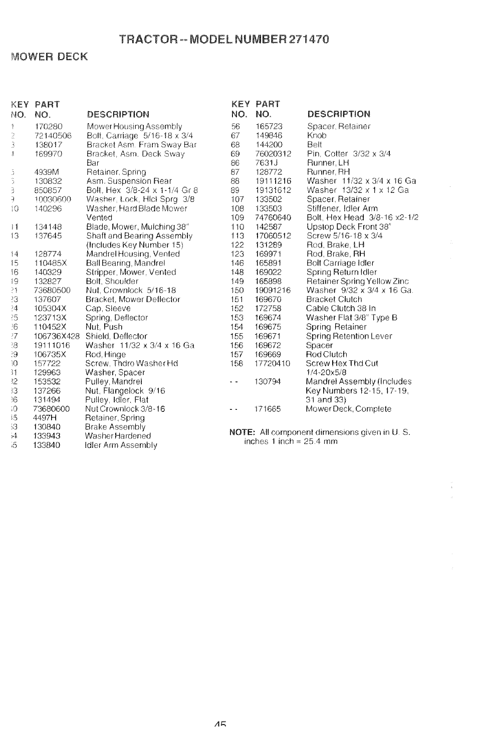 Mower deck | Poulan 2000-11 User Manual | Page 45 / 48