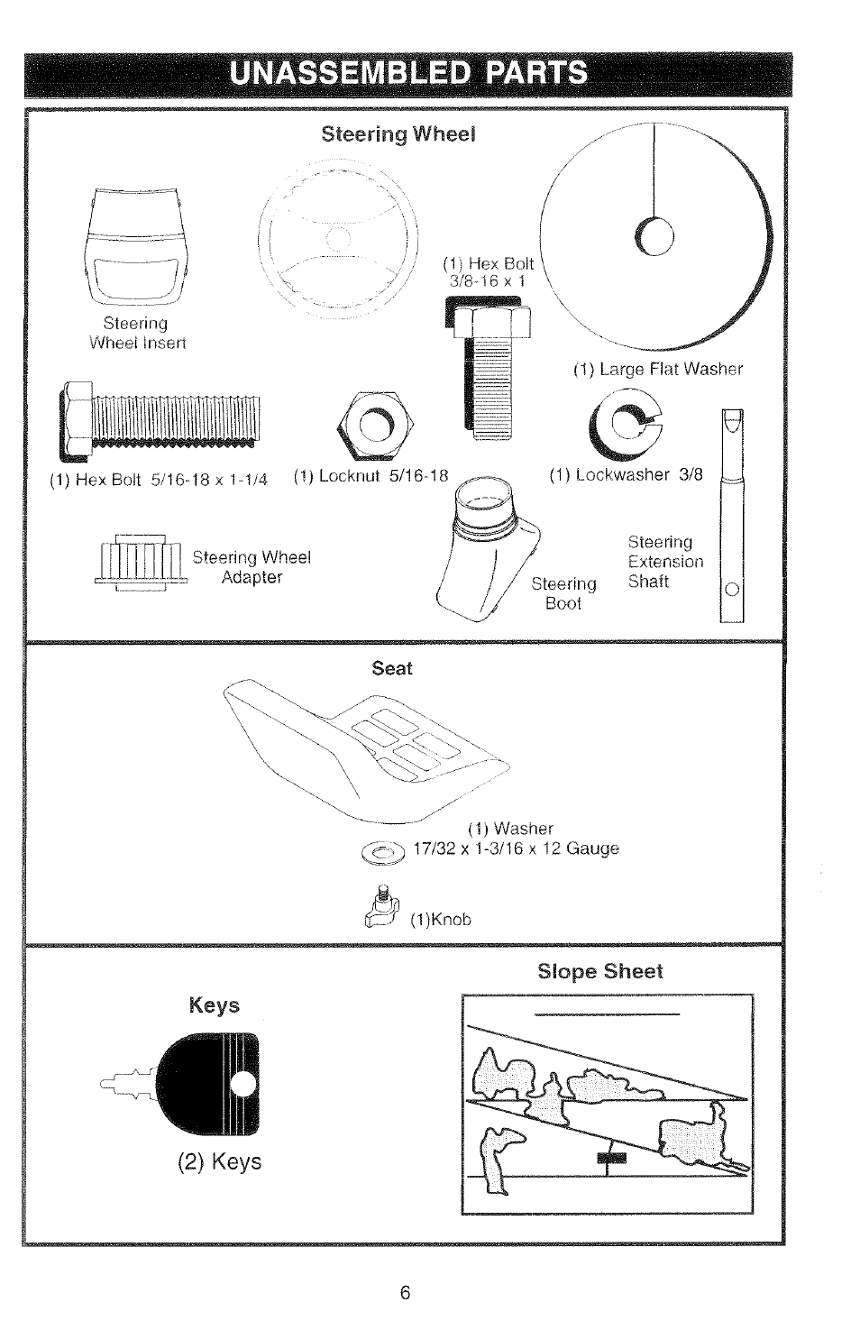 Unassembled parts | Poulan 2000-11 User Manual | Page 6 / 48