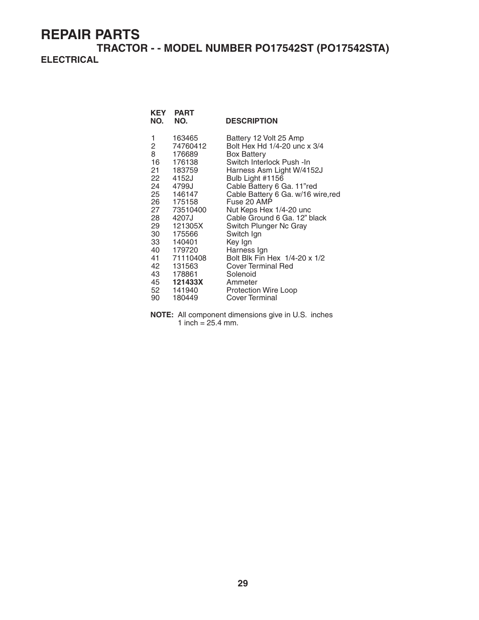 Repair parts | Poulan 188870 User Manual | Page 29 / 44