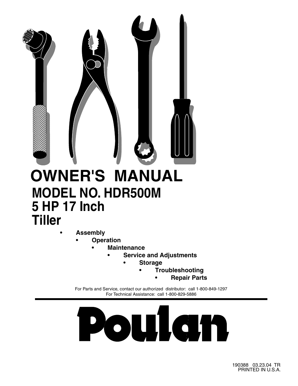 Poulan HDR500M User Manual | 21 pages