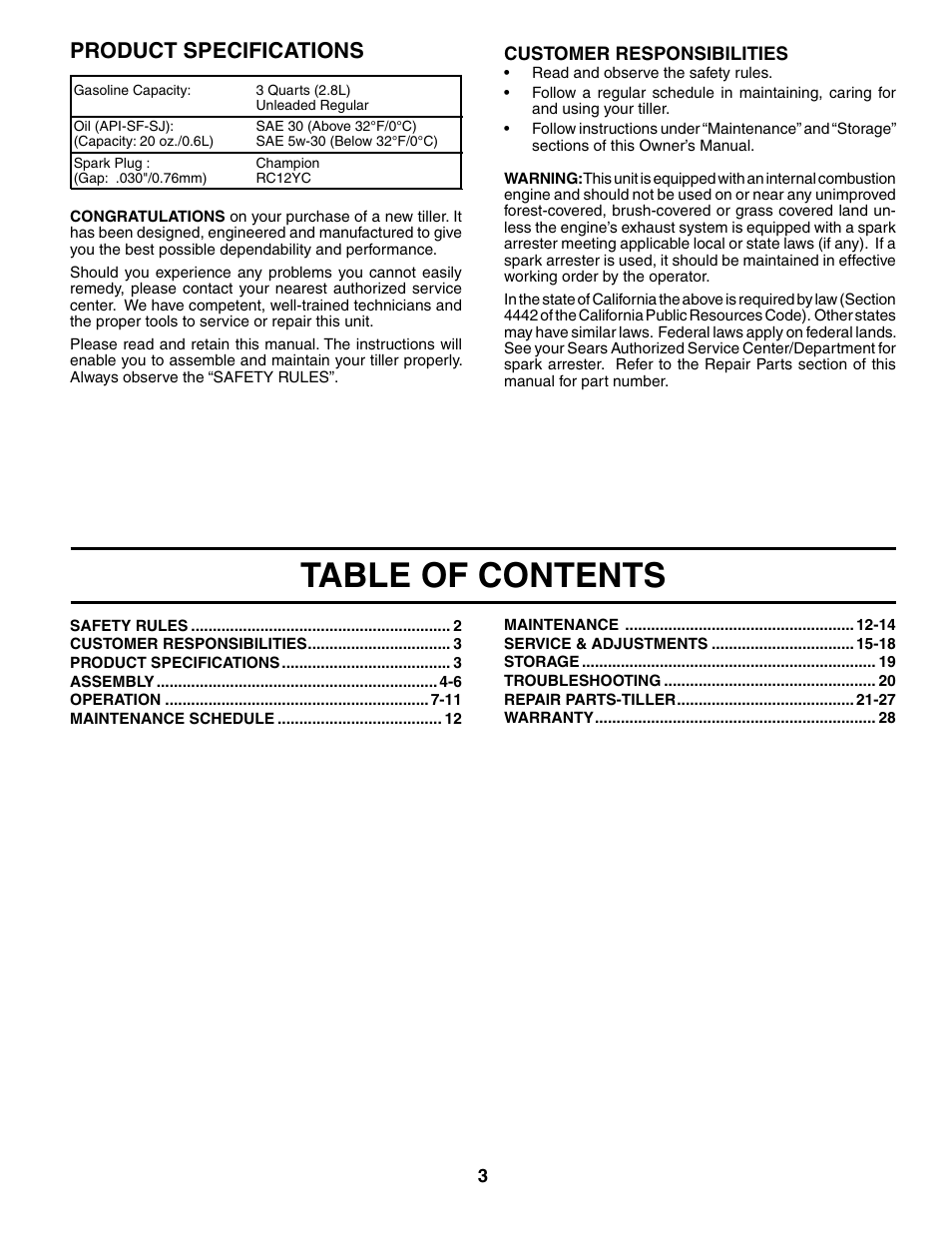 Poulan HDR500M User Manual | Page 3 / 21