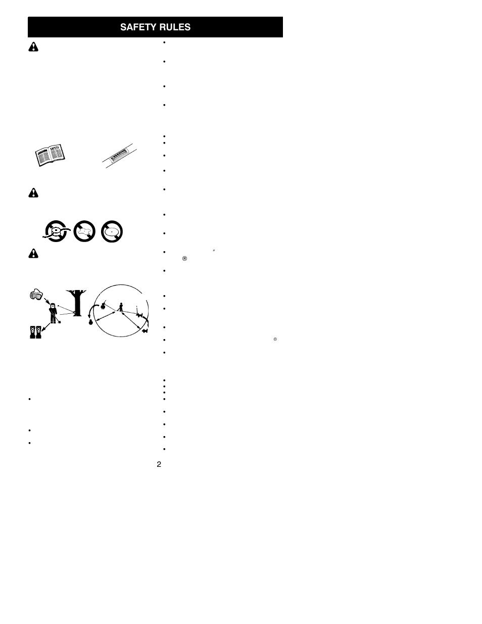 Safety rules | Poulan 530163413 User Manual | Page 2 / 12