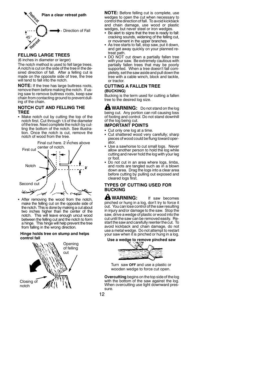 Warning | Poulan PP4620AV User Manual | Page 12 / 20