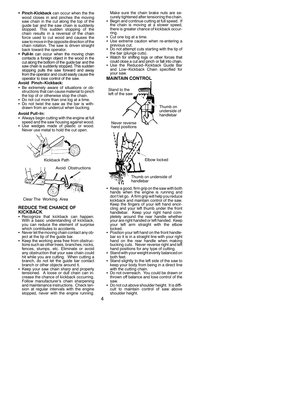 Poulan PP4620AV User Manual | Page 4 / 20