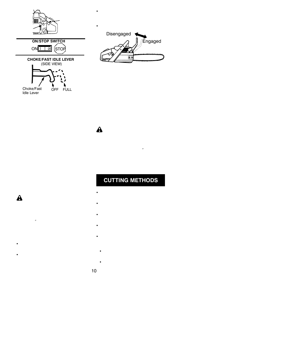 Cutting methods | Poulan 530163637 User Manual | Page 10 / 18