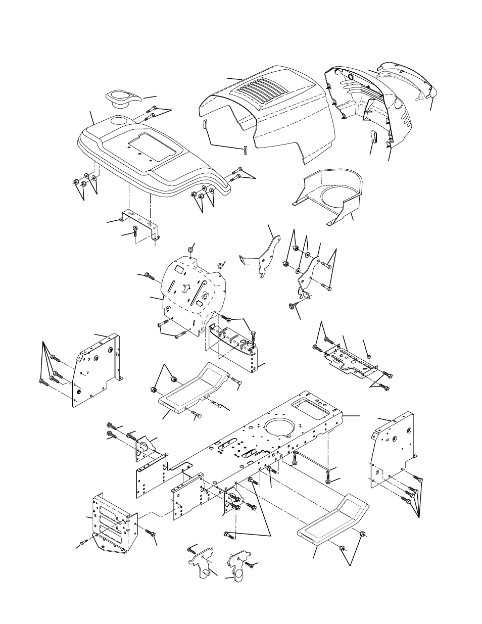 Tractor - - model number prk17h42sta, Chassis | Poulan 177580 User Manual | Page 30 / 48