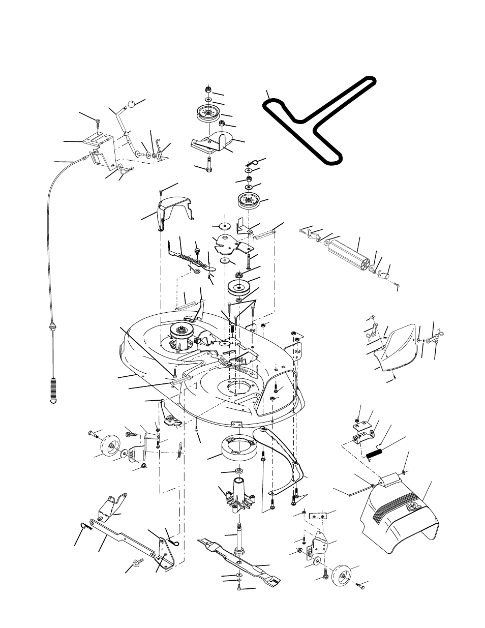 Tractor - - model number prk17h42sta, Mower deck | Poulan 177580 User Manual | Page 40 / 48