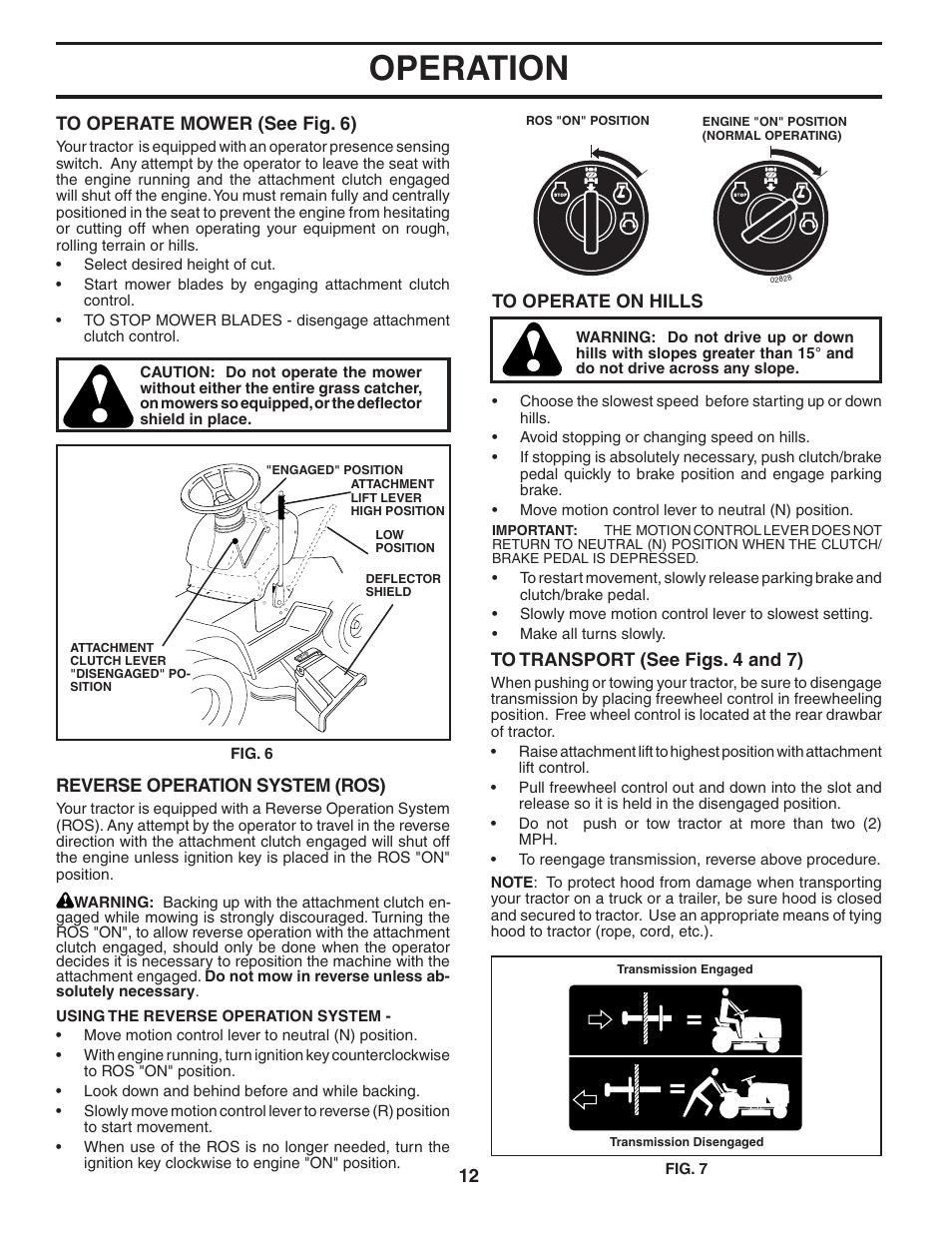 Operation | Poulan 403444 User Manual | Page 12 / 30