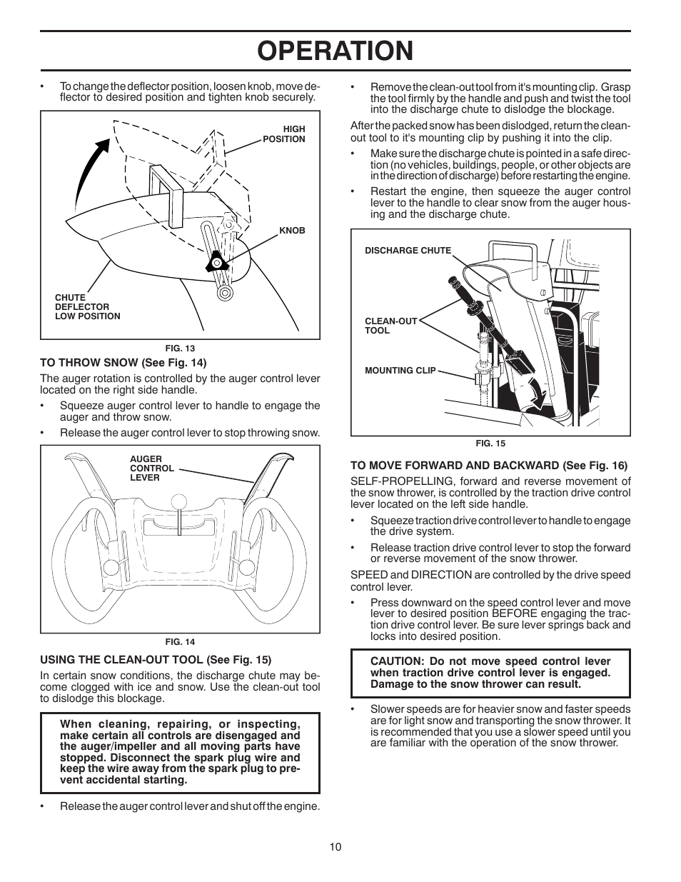 Operation | Poulan 96194000500 User Manual | Page 10 / 48