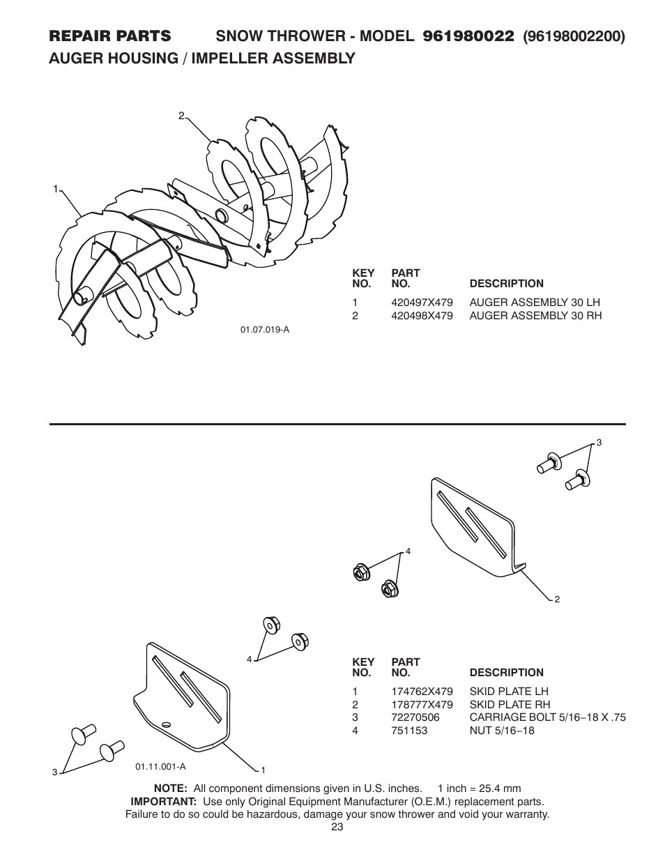 Poulan 961980022 User Manual | Page 23 / 40