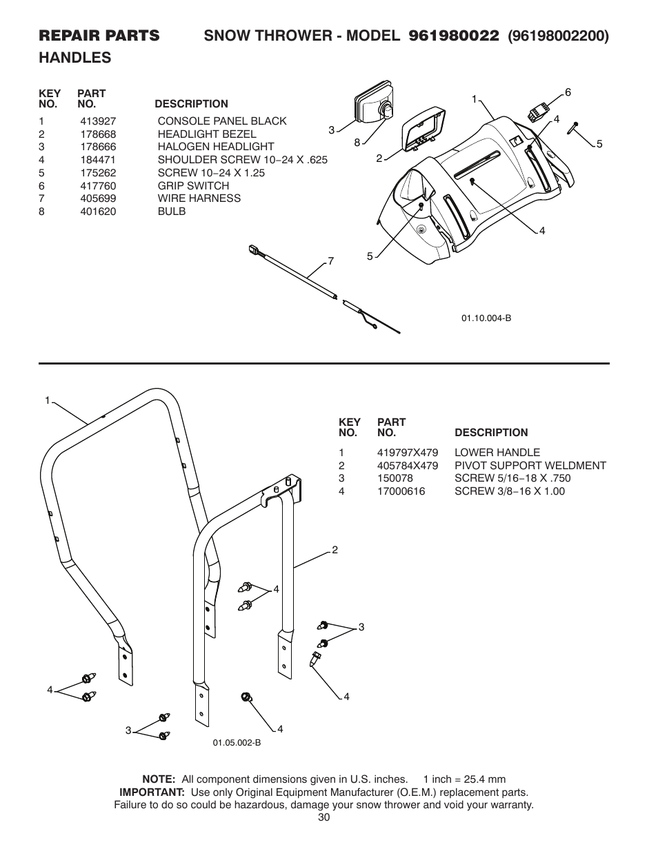 Poulan 961980022 User Manual | Page 30 / 40