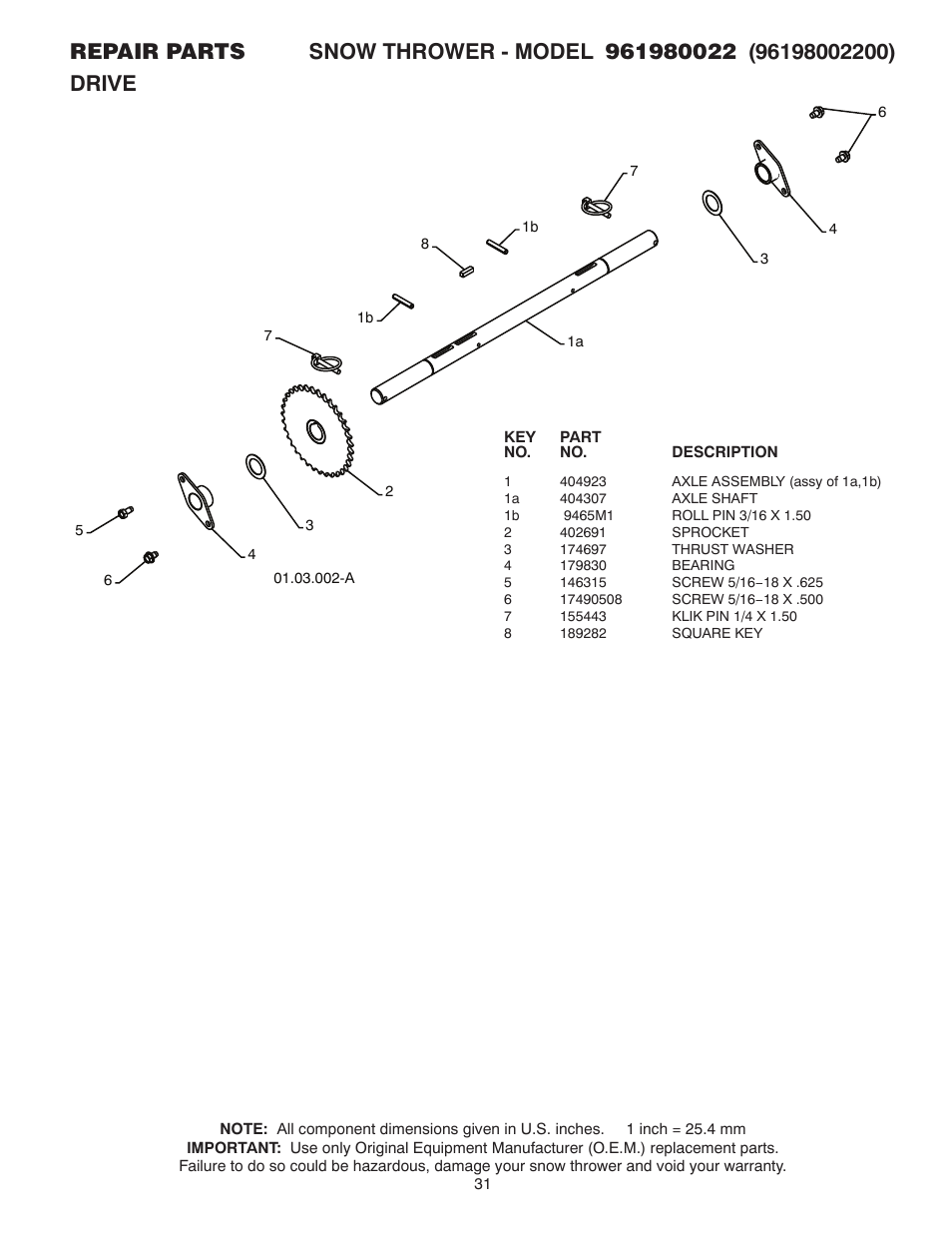 Poulan 961980022 User Manual | Page 31 / 40