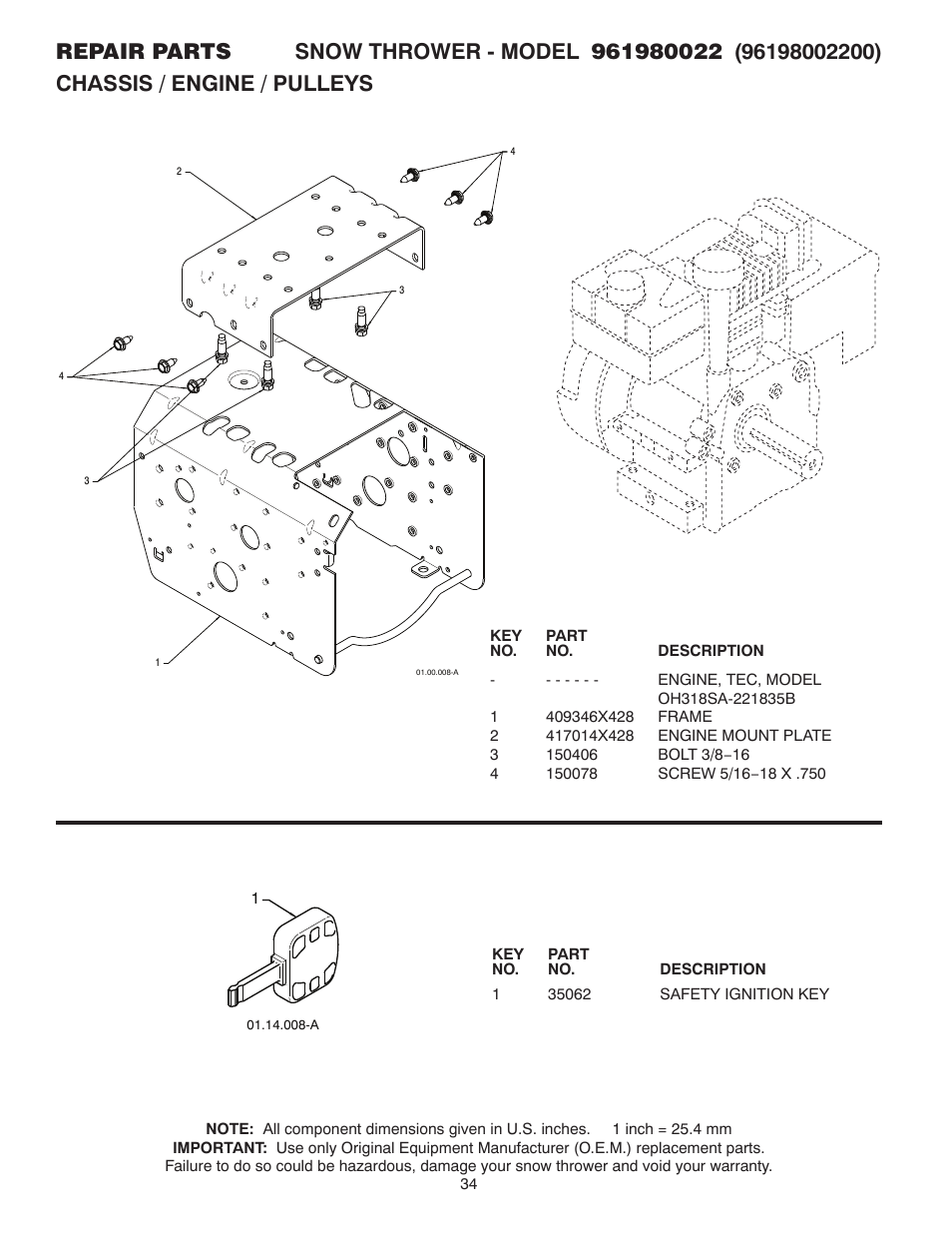 Poulan 961980022 User Manual | Page 34 / 40