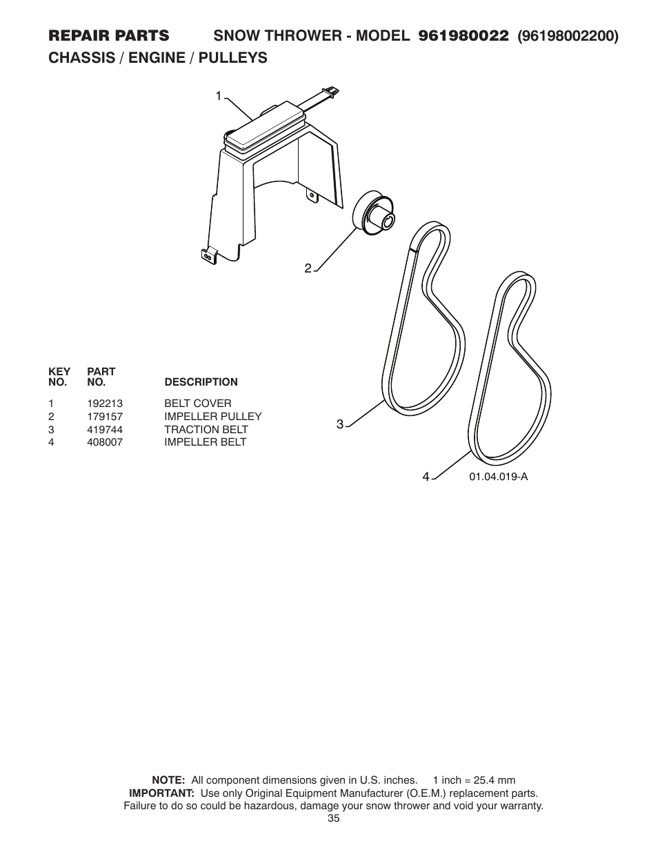 Poulan 961980022 User Manual | Page 35 / 40