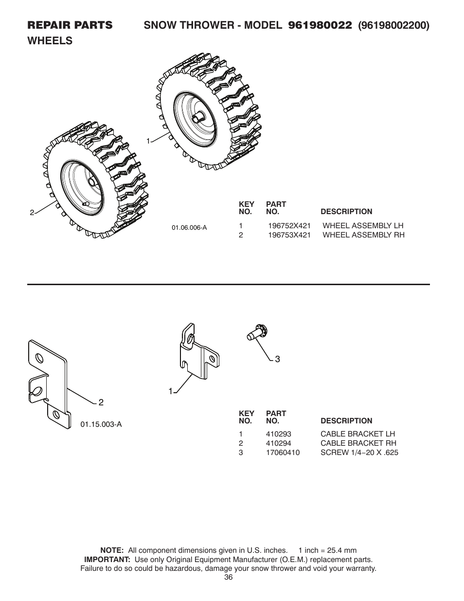 Poulan 961980022 User Manual | Page 36 / 40