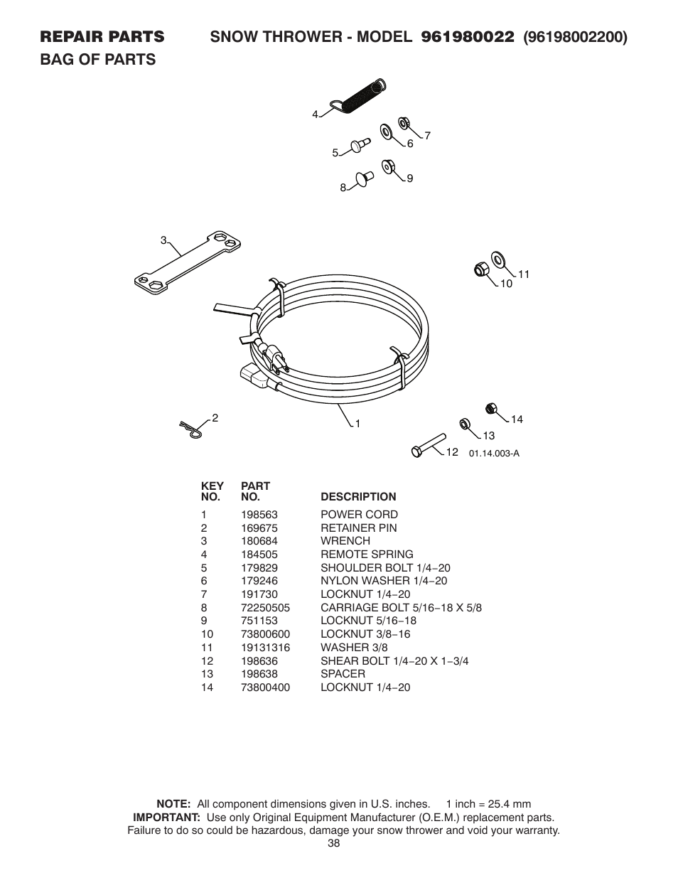 Poulan 961980022 User Manual | Page 38 / 40