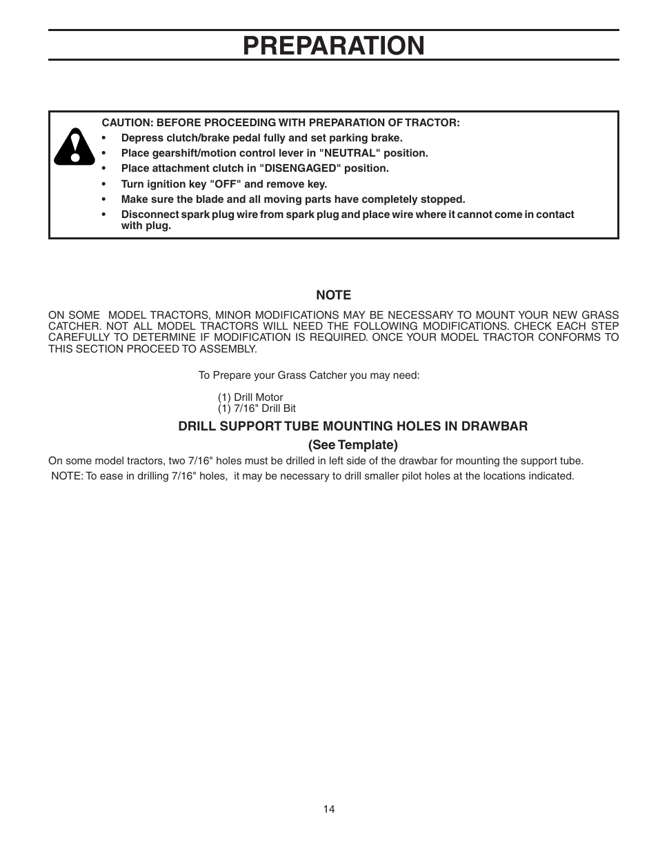 Preparation | Poulan C342B User Manual | Page 14 / 19