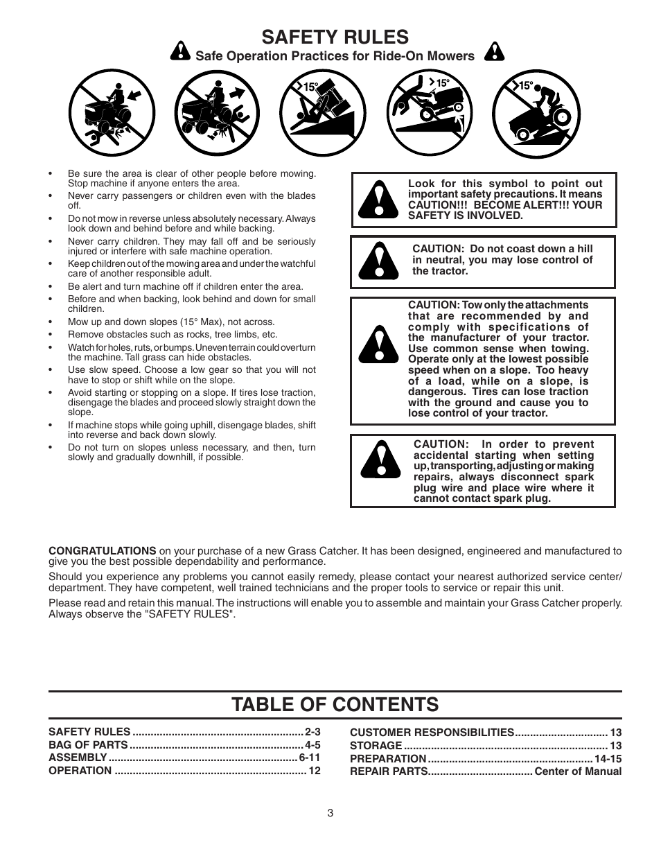 Poulan C342B User Manual | Page 3 / 19